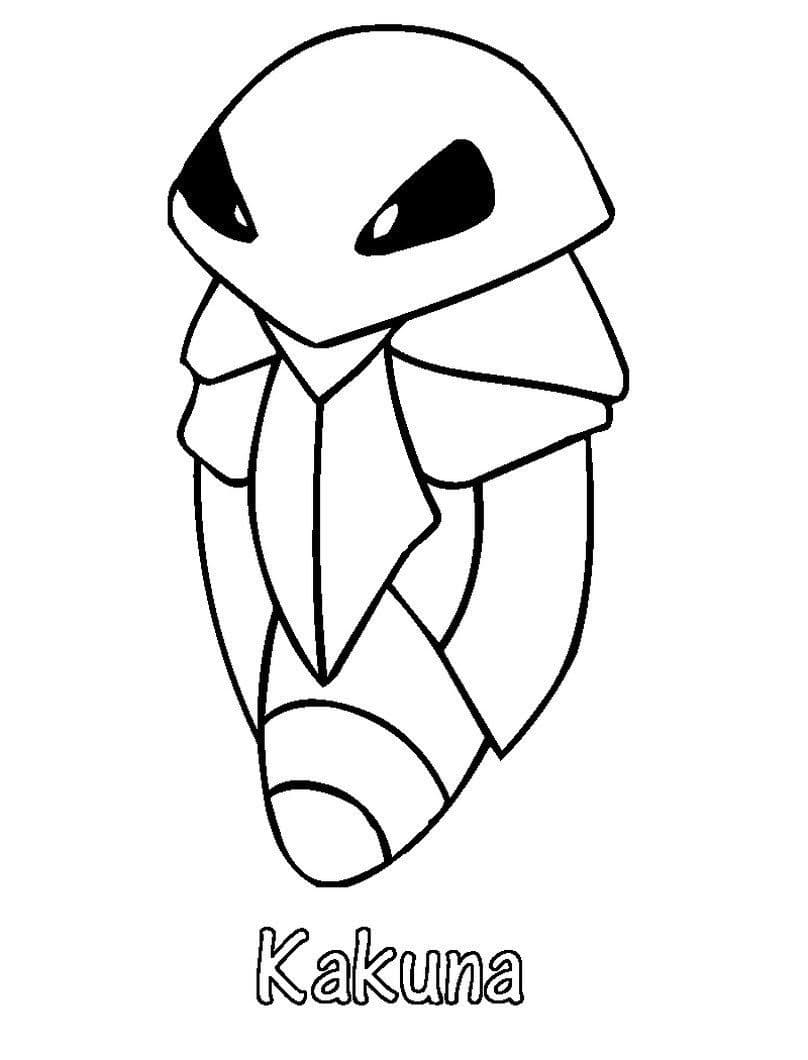 Kakuna pokemon coloring page