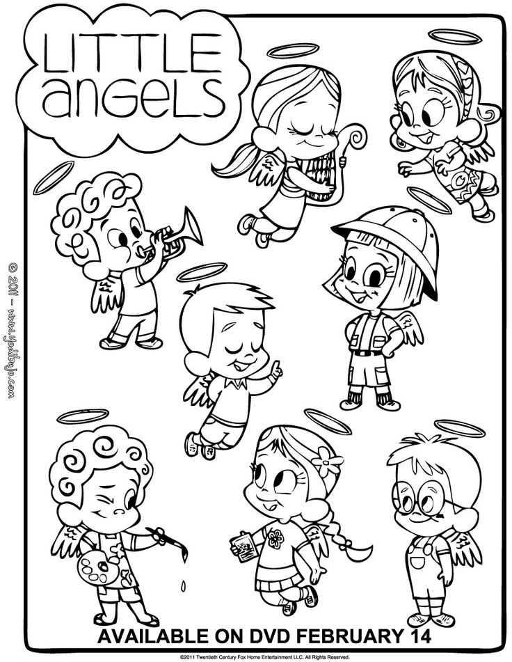 Little angels coloring pages