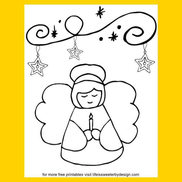 Angel coloring page