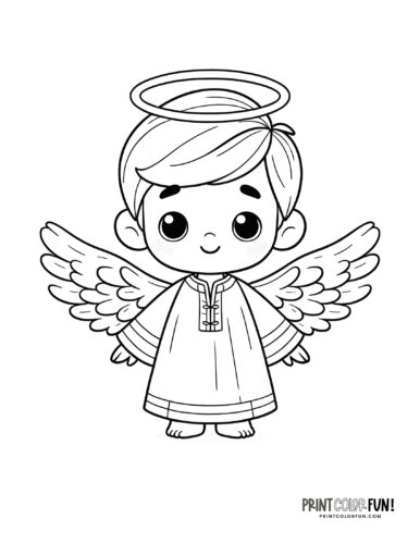 Angel clipart coloring pages plus heavenly crafts activities for your little cherubs at