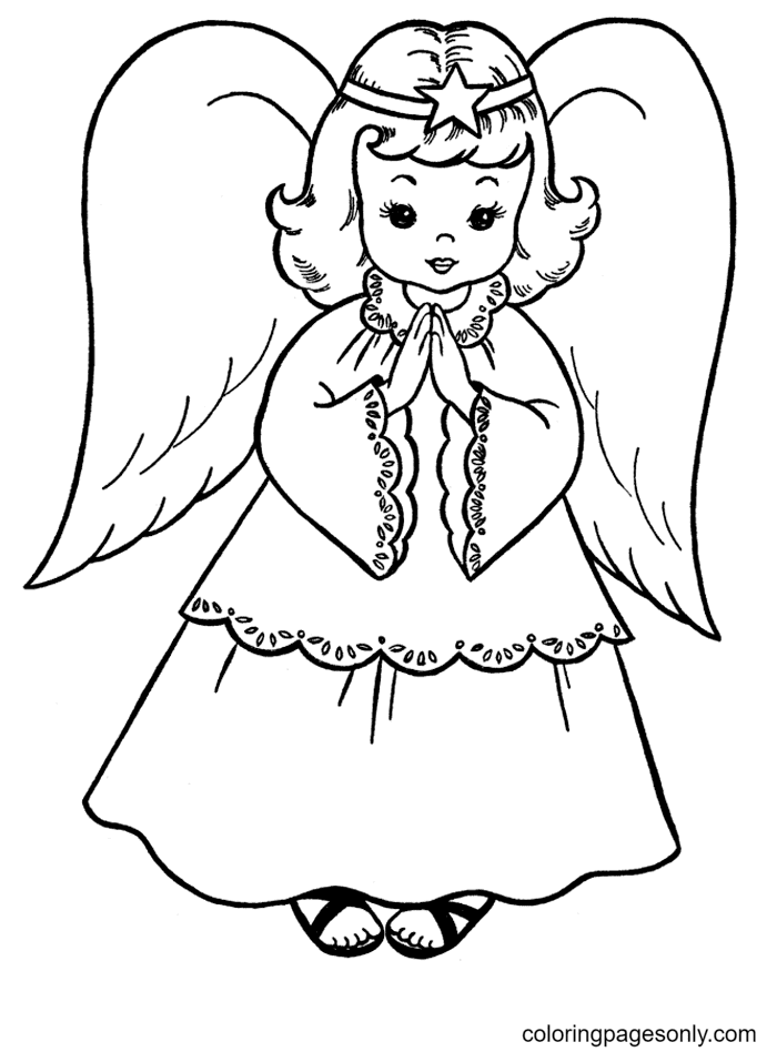 Angel coloring pages printable for free download