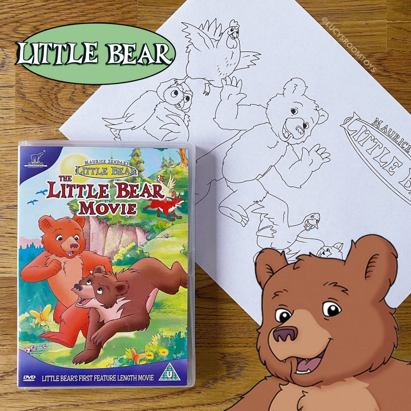 Little bearâ colouring page â lucys room