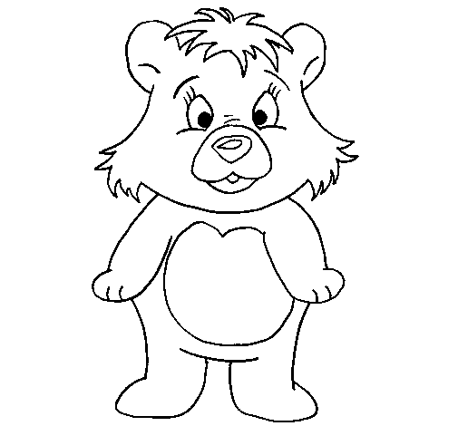 Little bear coloring page