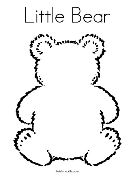 Little bear coloring page
