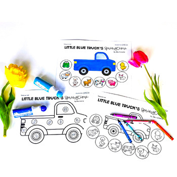 Speech therapy interactive book panions little blue truck no prep visuals