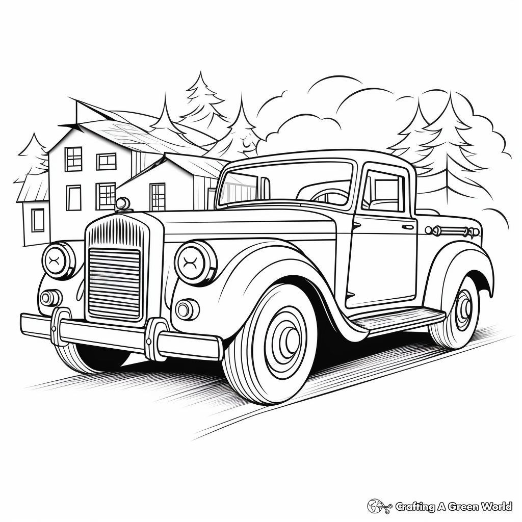 Cars and trucks coloring pages