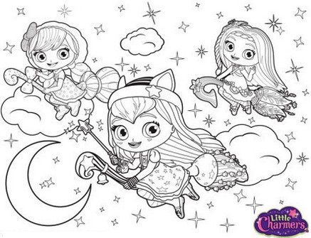 Fun and beautiful little charmers coloring pages