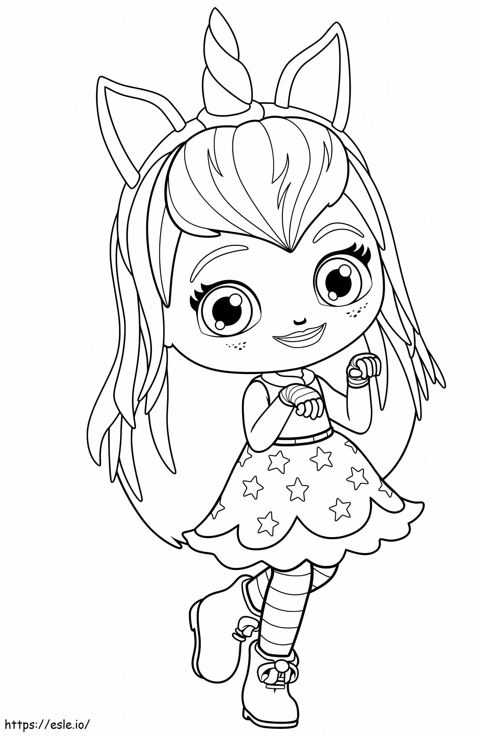 Hazel from little charmers coloring page