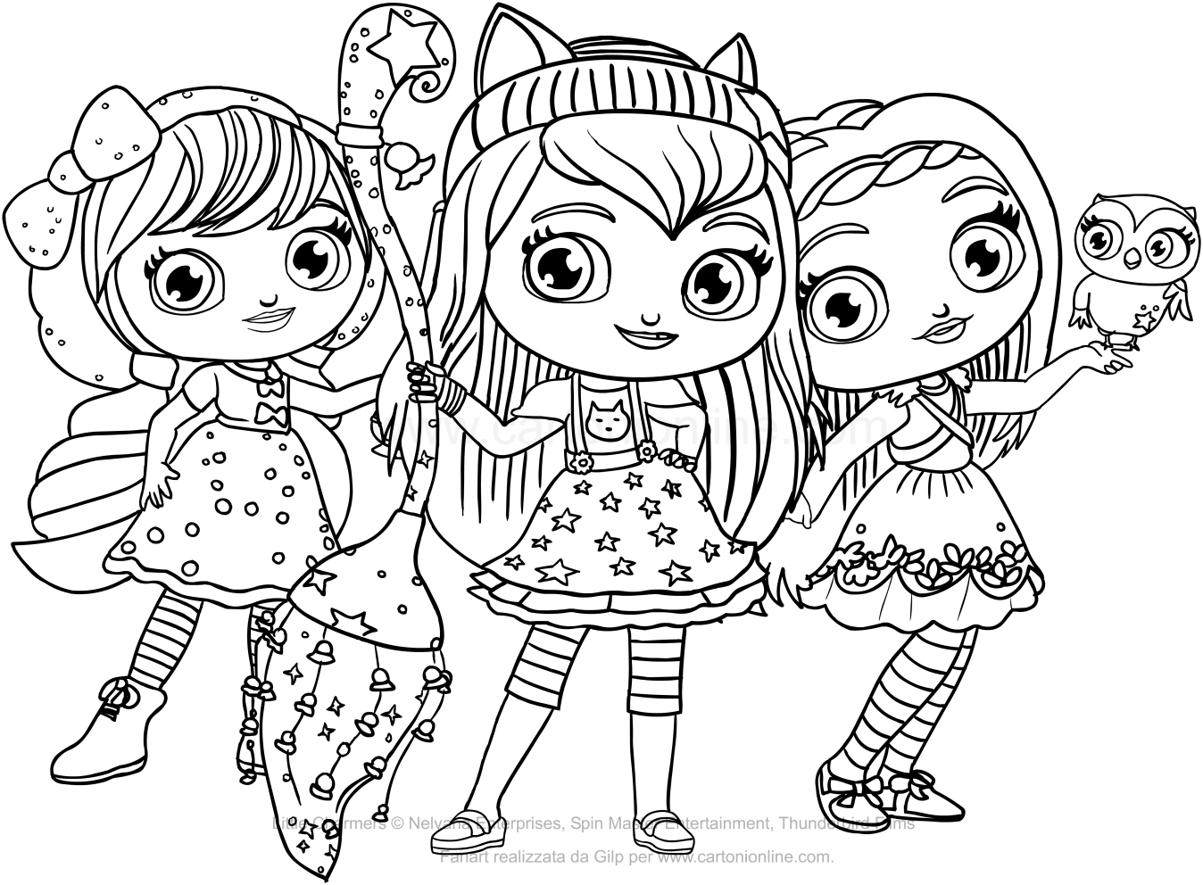 Disegno of little charmers coloring pages