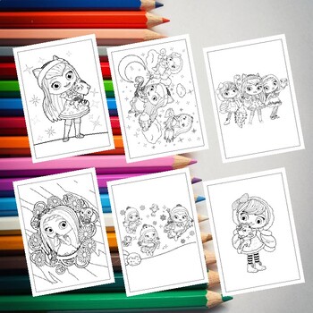 Little charmers coloring pages collection teach friendship creativity