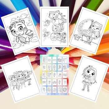 Printable little charmers coloring pages magic adventures for kids