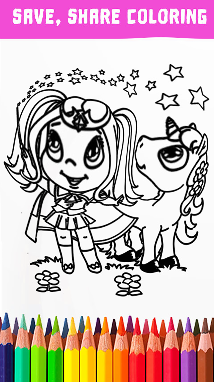 Surprise dolls coloring pages unicorns and princess cartoons for kids