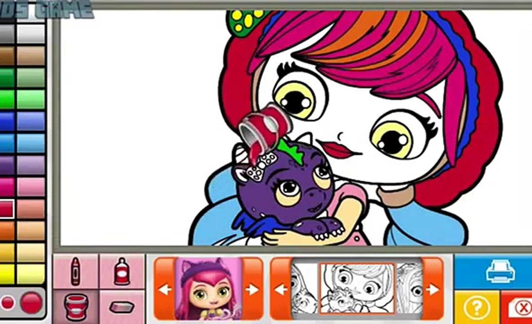 Gry dla dzieci kids series games for book cartoon nickelodeon little charmers coloring gry