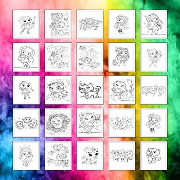 Little charmers coloring pages collection teach friendship creativity