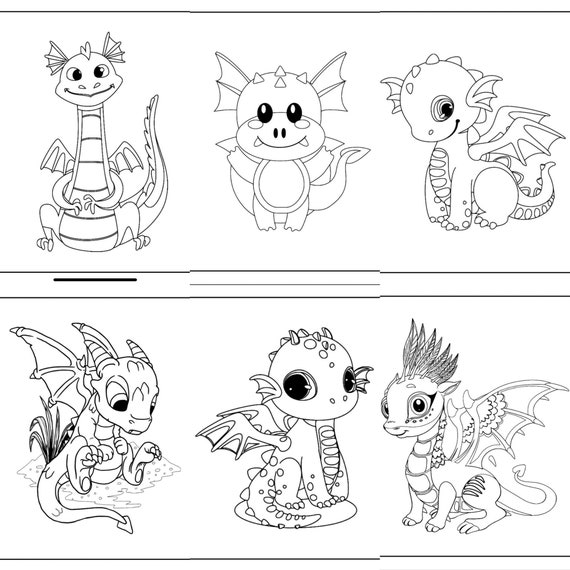 Printable dragon coloring pages