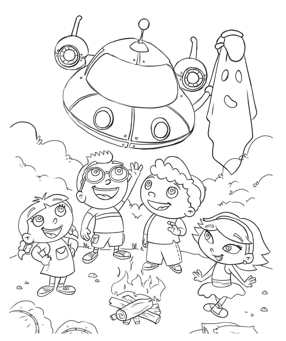 Coloring pages little einsteins coloring page