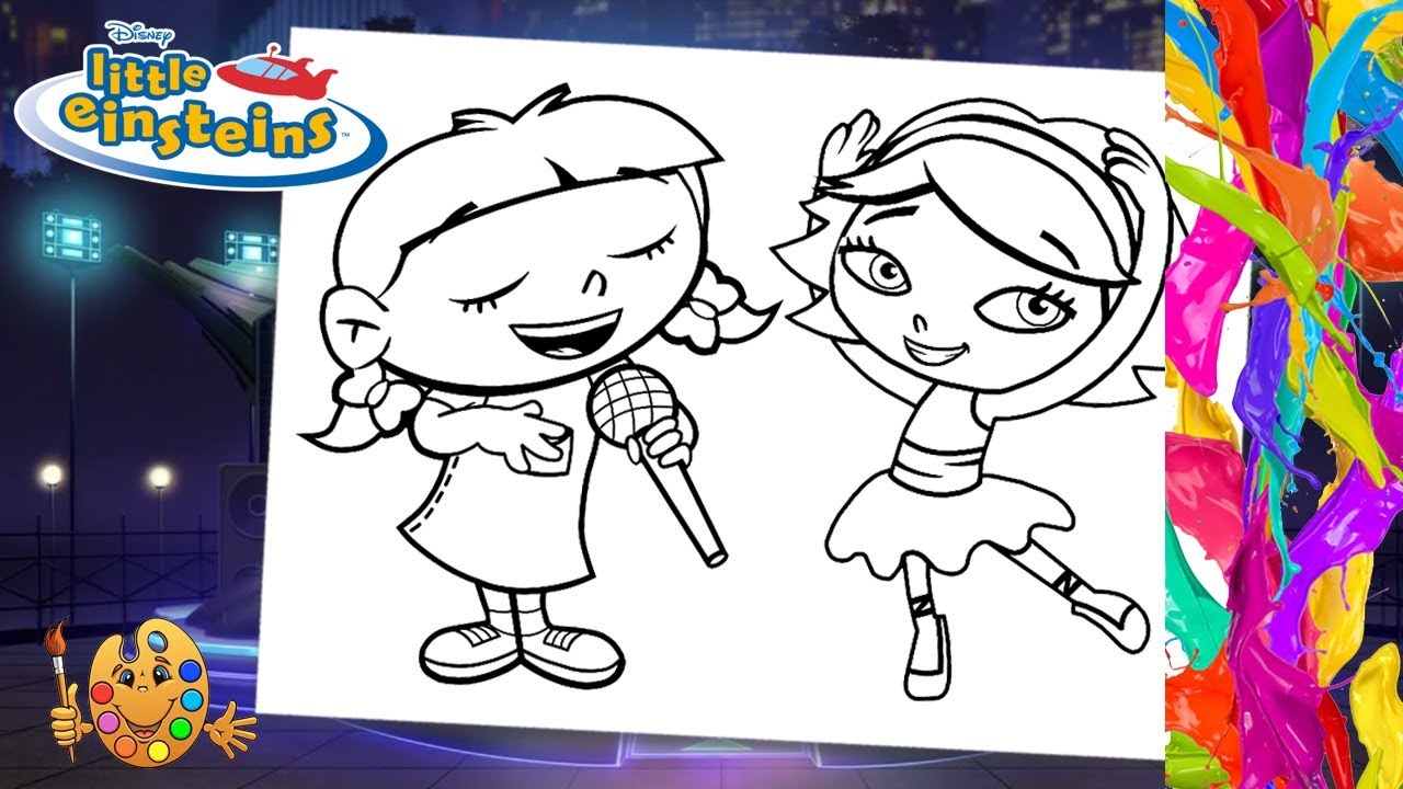 Coloring little einsteins annie and june coloring pages coloring book