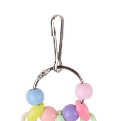 Bird colorful beads assorted color bell strings toy for finch