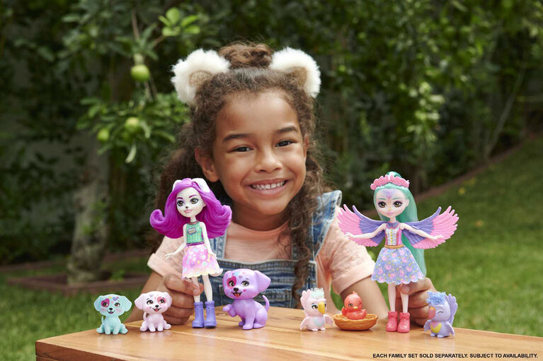 Enchantimals city tails main street filia finch family dolls