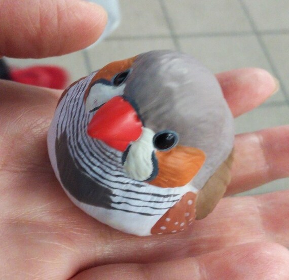 Japan zebra finch bird pvc hollowed figure model toy