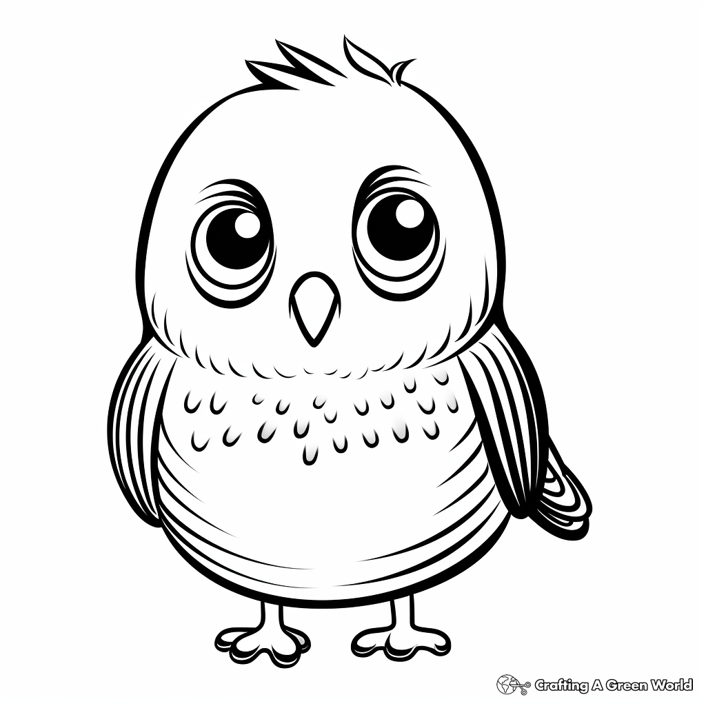 Budgie coloring pages