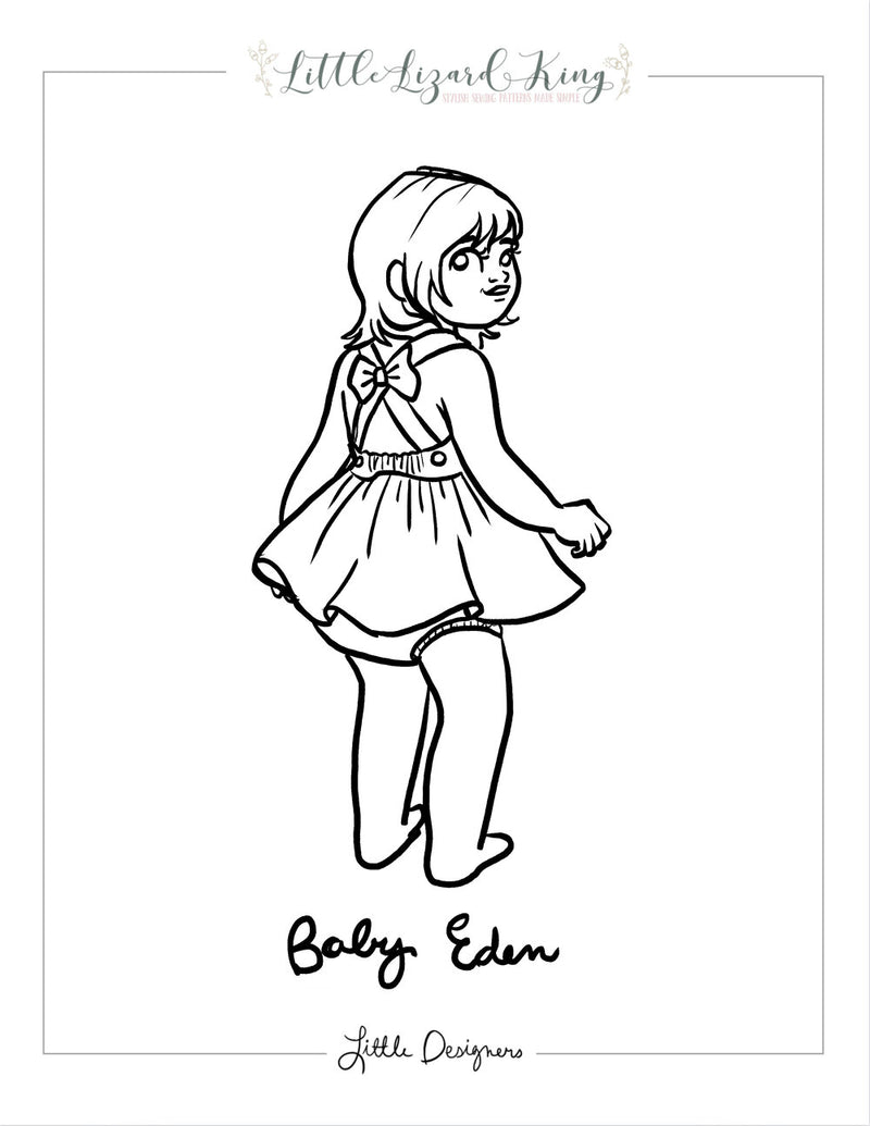 Eden baby coloring page â little lizard king
