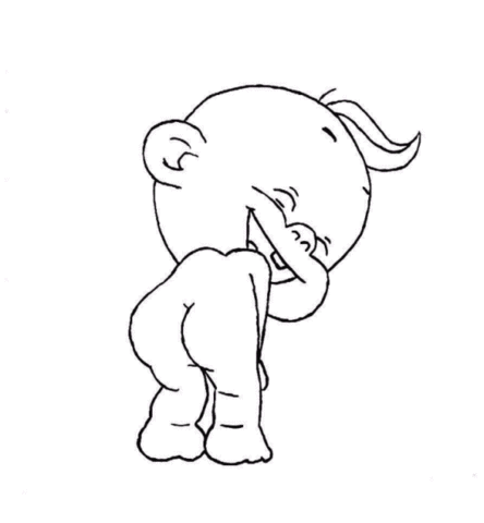 Little kid is smiling coloring page free printable coloring pages