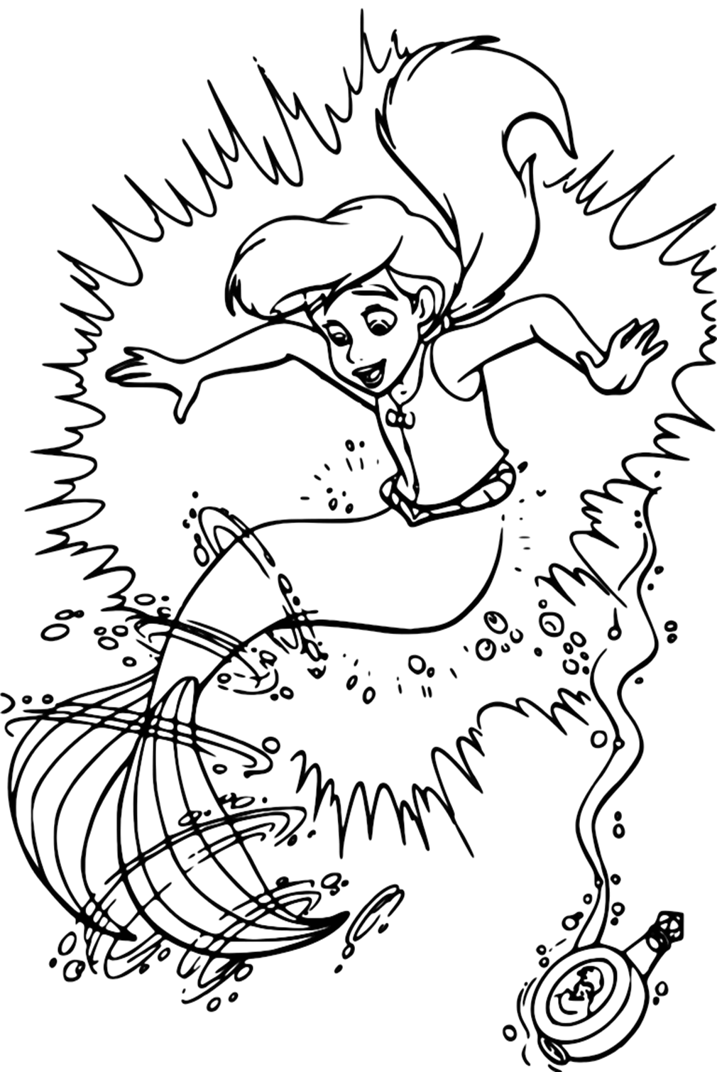 The little mermaid coloring pages