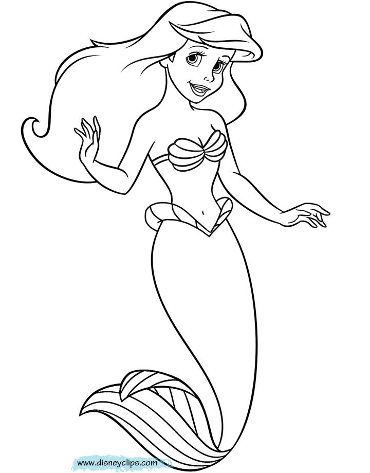 The little mermaid coloring pages