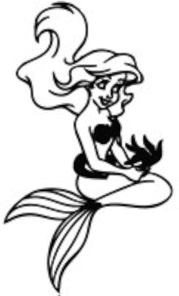Little mermaid ariel sit