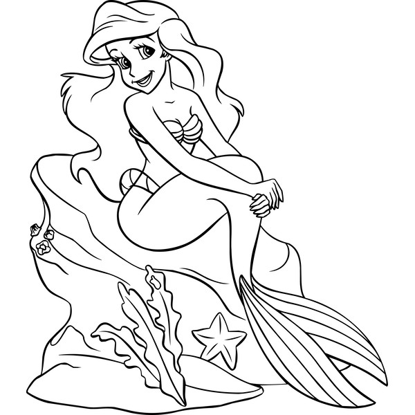 Ariel outline svg ariel clipart little mermaid svg prince
