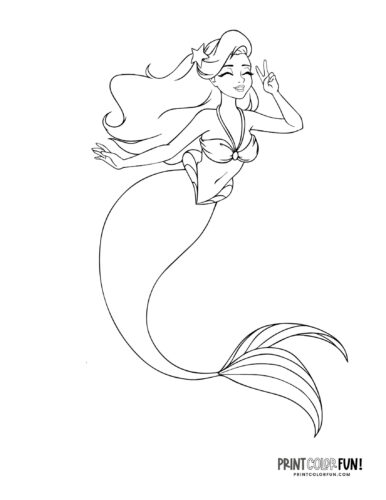 Mermaid coloring pages mermaid clipart images free fantasy printables