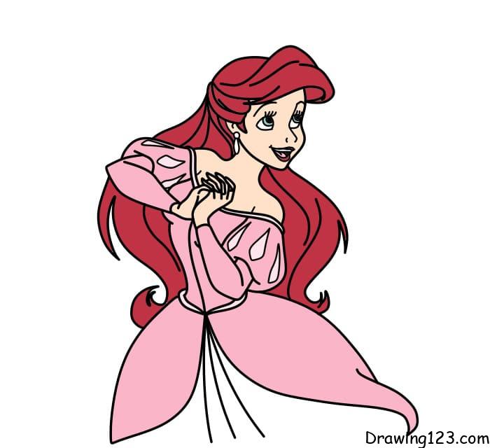 Mermaid ariel drawing tutorial