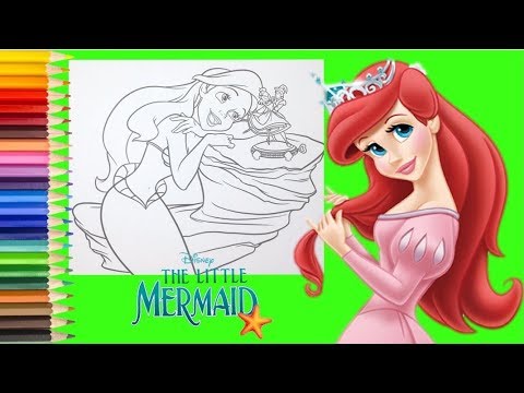 Coloring disney princess ariel the little eraid