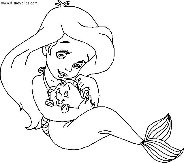 The little mermaid coloring pages