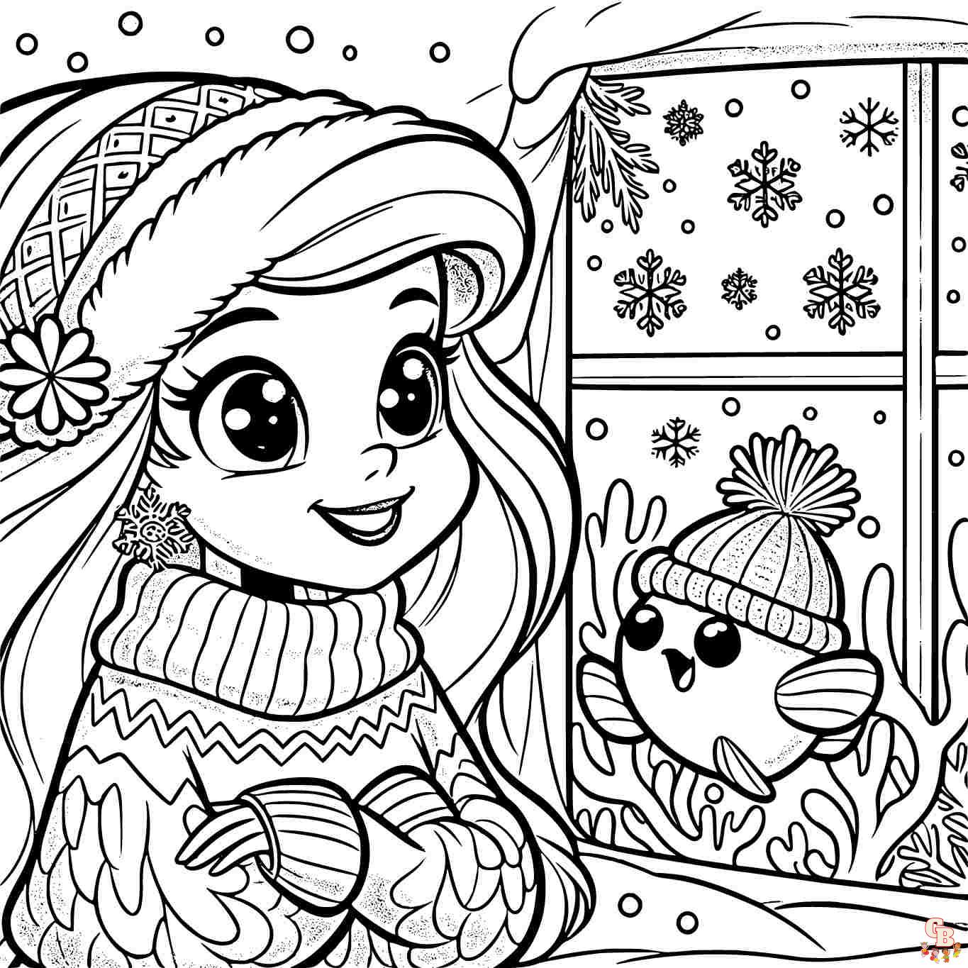 The little mermaid coloring pages