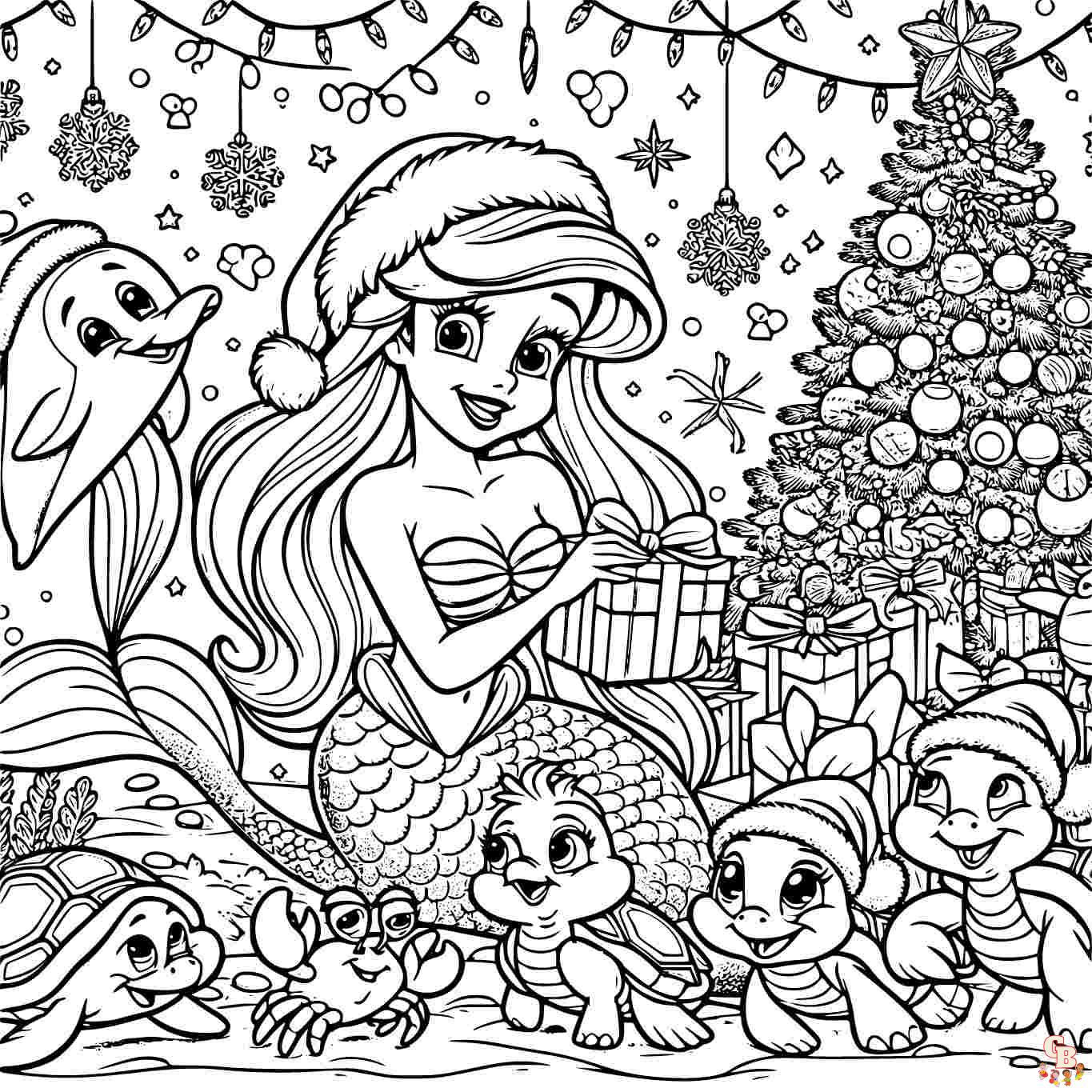 The little mermaid coloring pages