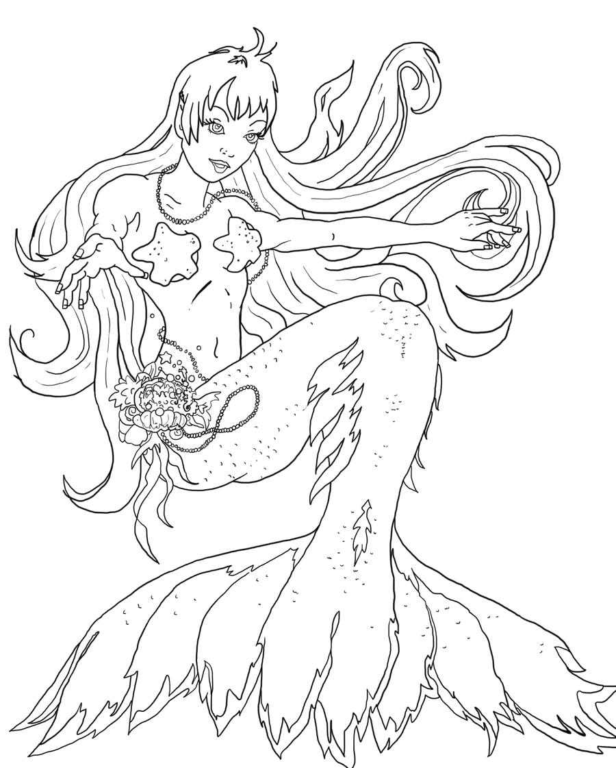 Mermaid coloring page by callmefargone on