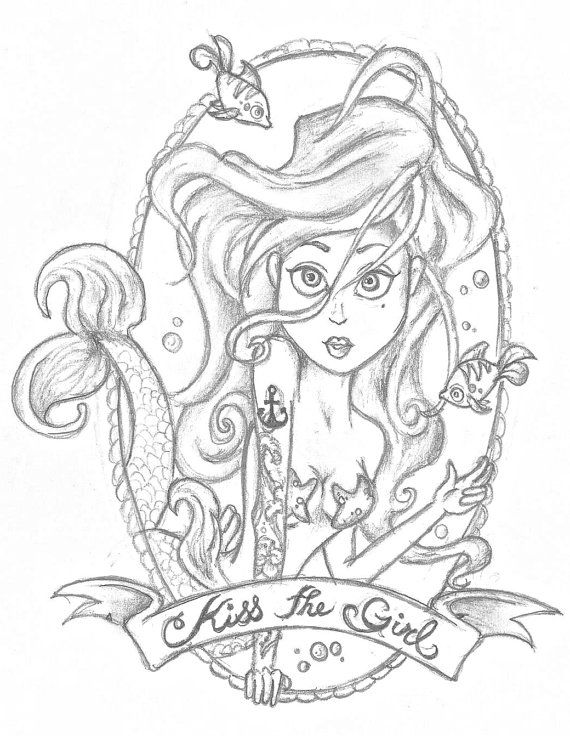 Youngwildandinked mermaid tattoos little mermaid tattoos disney tattoos