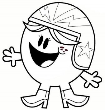 Little miss coloring page by nicole hardenbergh tpt