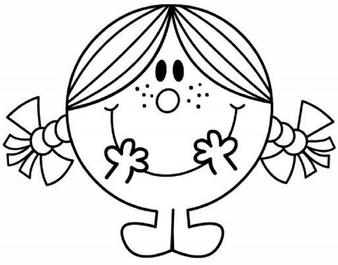 Coloring page mr men and little miss little miss sunshine