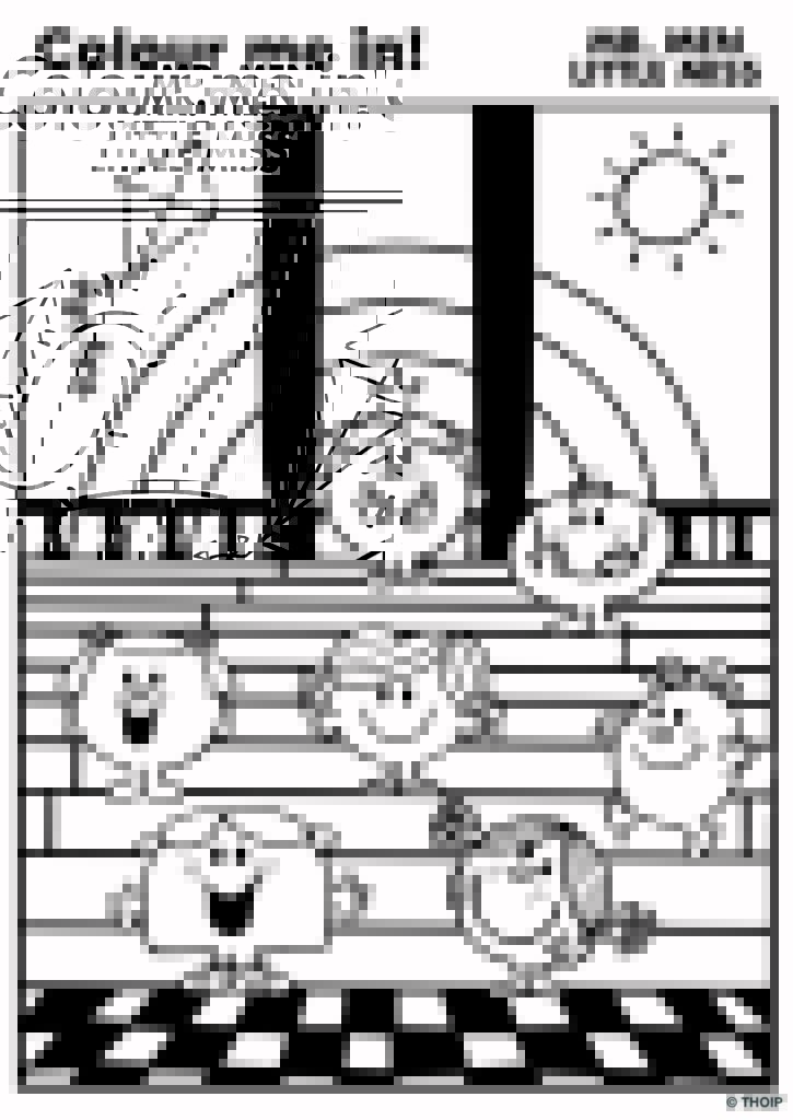Mr men colouring sheets