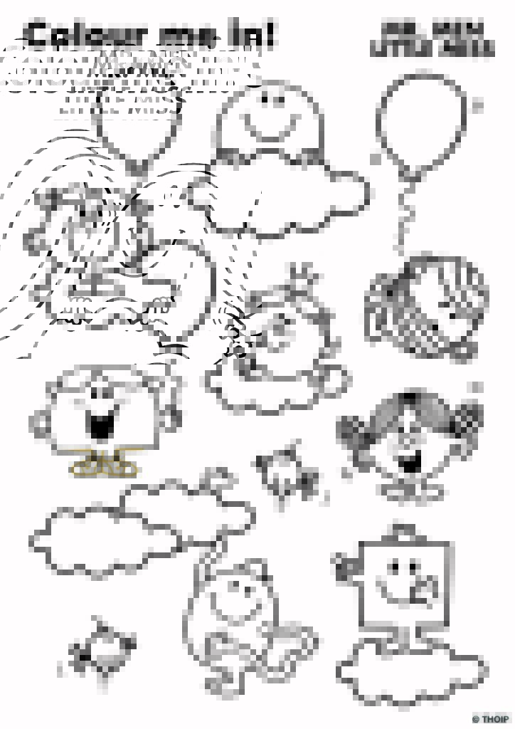 Mr men colouring sheets