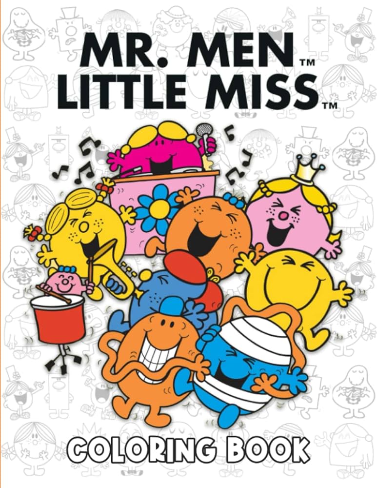 Mr máºn and láttlã miss coloring book great gifts for anyone being addicted to mr máºn and láttlã miss to unwind and enjoy anime coloring book with high quality and