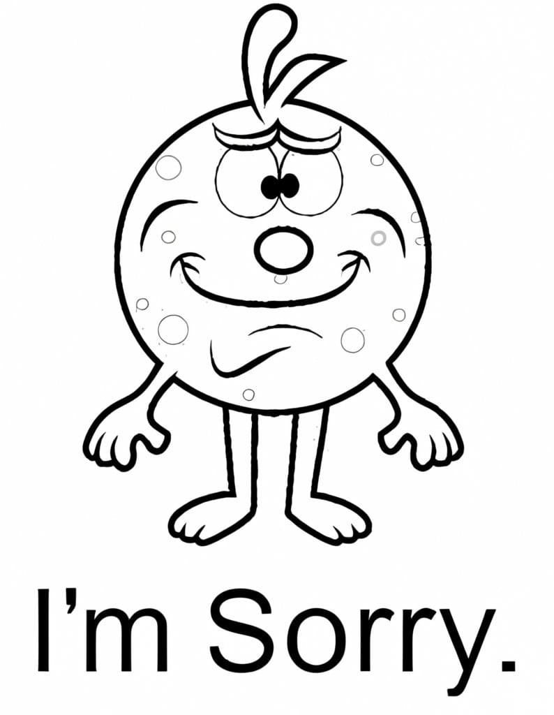 Im sorry image coloring page