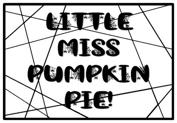 Little miss pumpk pie halloween colorg pages halloween morng work worksheet by swati sharma