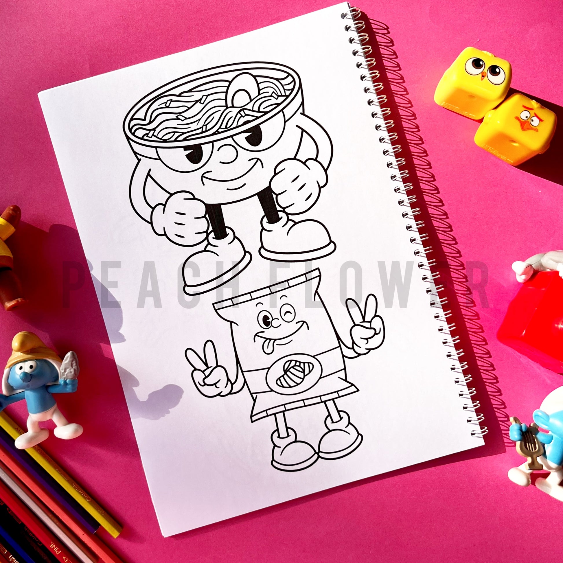 Kids coloring book â peach flower