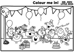 Mr men and little miss coloring pages for adults kids