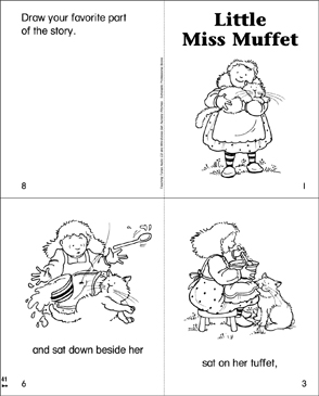 Little miss muffet printable mini