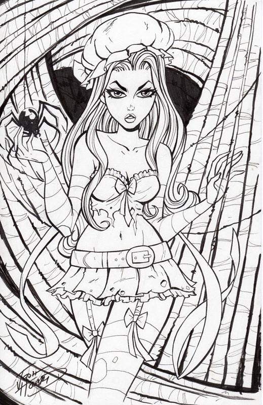 Little miss muffet by josh howard in ray castles pin ups ic art gallery room
